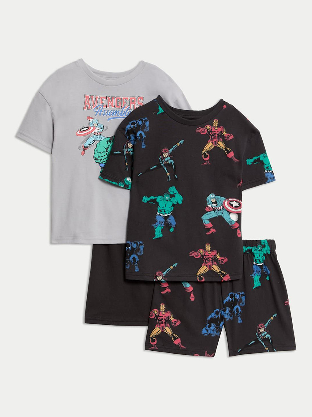 Marks & Spencer Kids Pack of 2 Marvel Hero Printed Night suit