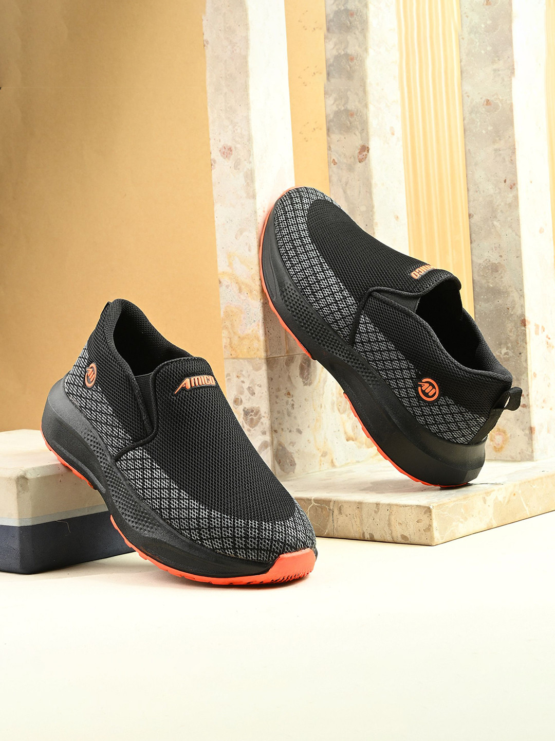 AMICO Men Mesh Slip-On Lightweight unning Non-Marking Shoes