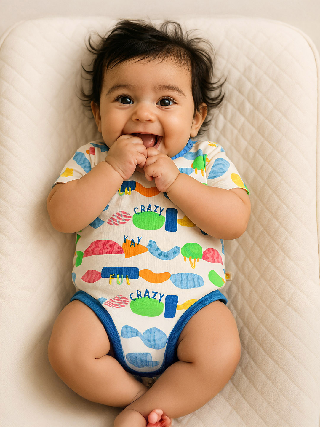 Flowline Girls Printed Pure Cotton Bodysuit