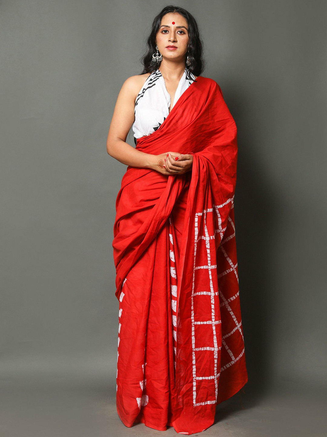 Craft Musium Hand Block Printed Pure Cotton Saree