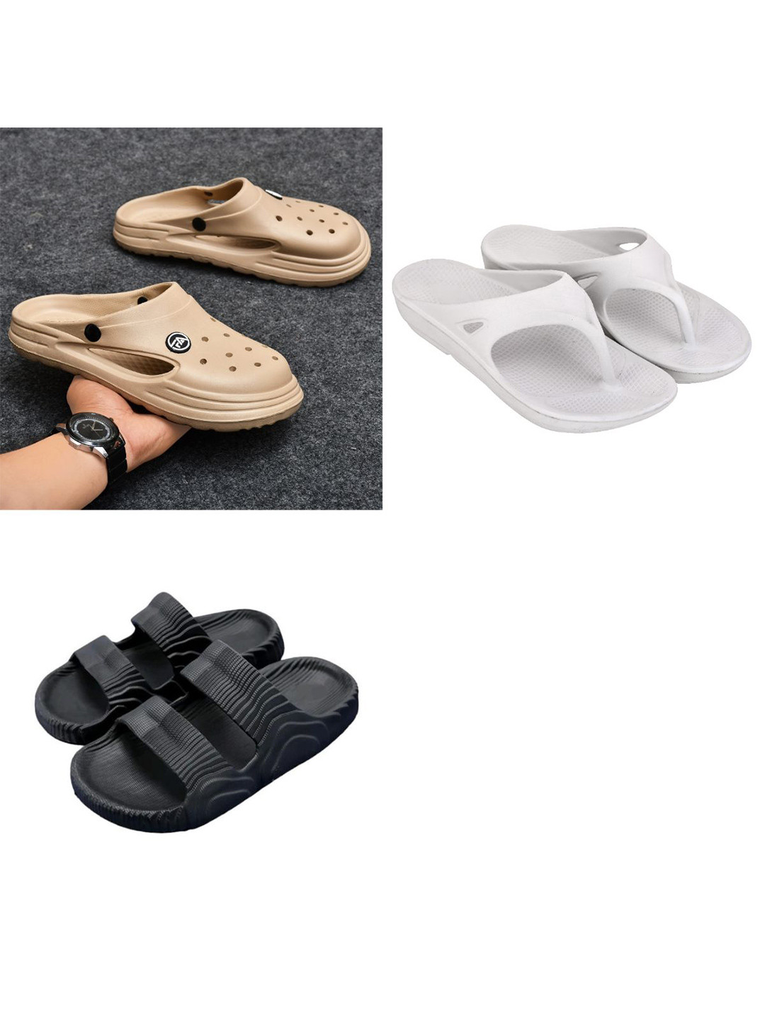 Feel alive Set Of 3 Slip-On Clogs