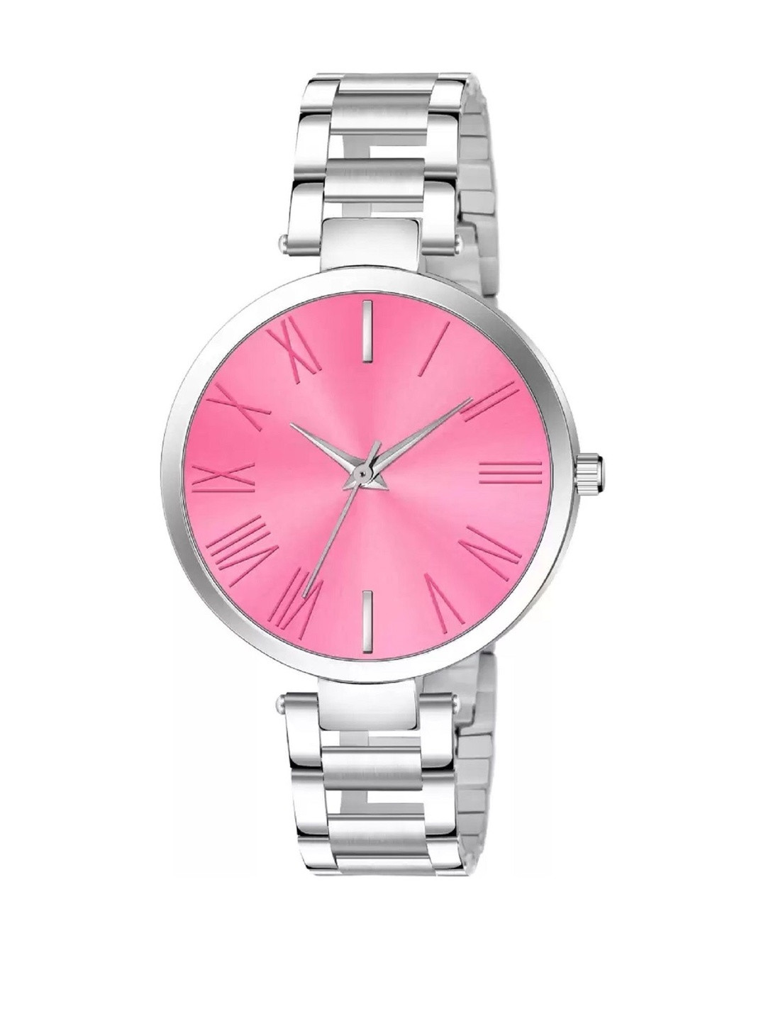 SZN Women Pink Dial & Stainless Steel Analogue Watch
