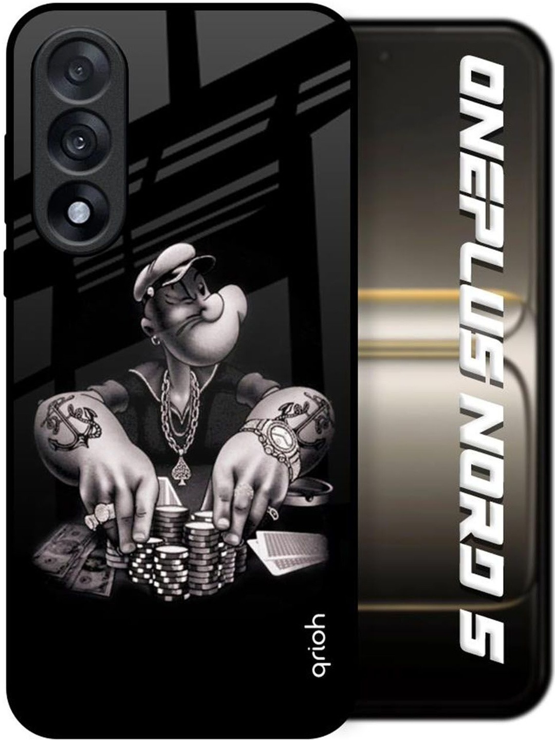 QRIOH Gambling Problem Printed OnePlus Nord 5 5G Glass Back Case Mobile Accessories