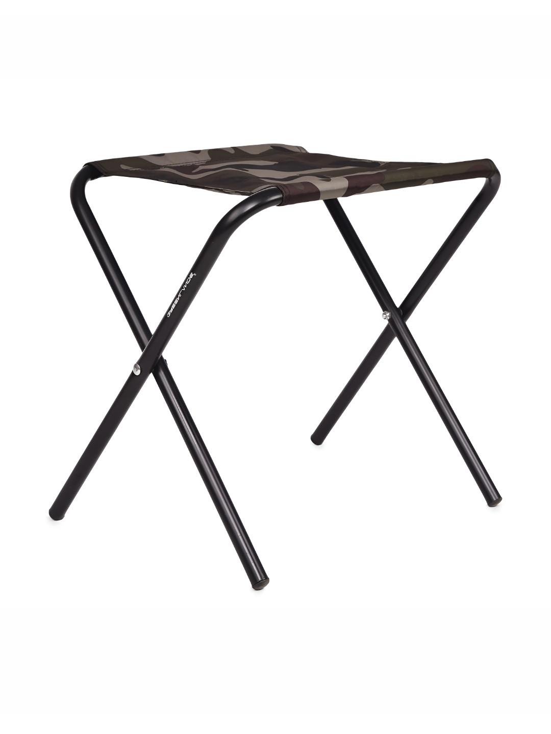 GREENLANDS Green & Black Printed Camping Stool