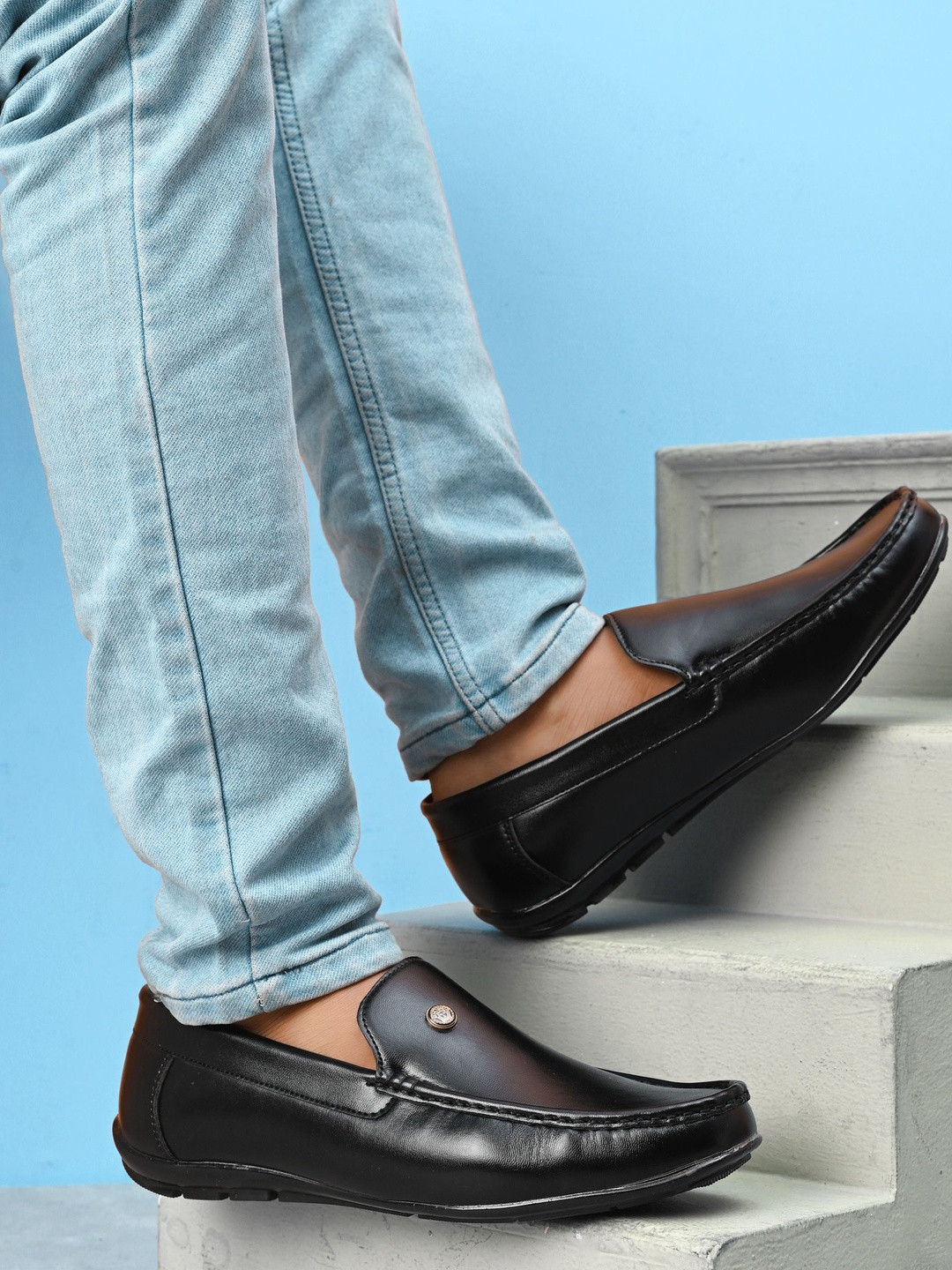HERE&NOW Men Black Casual Fit Loafers