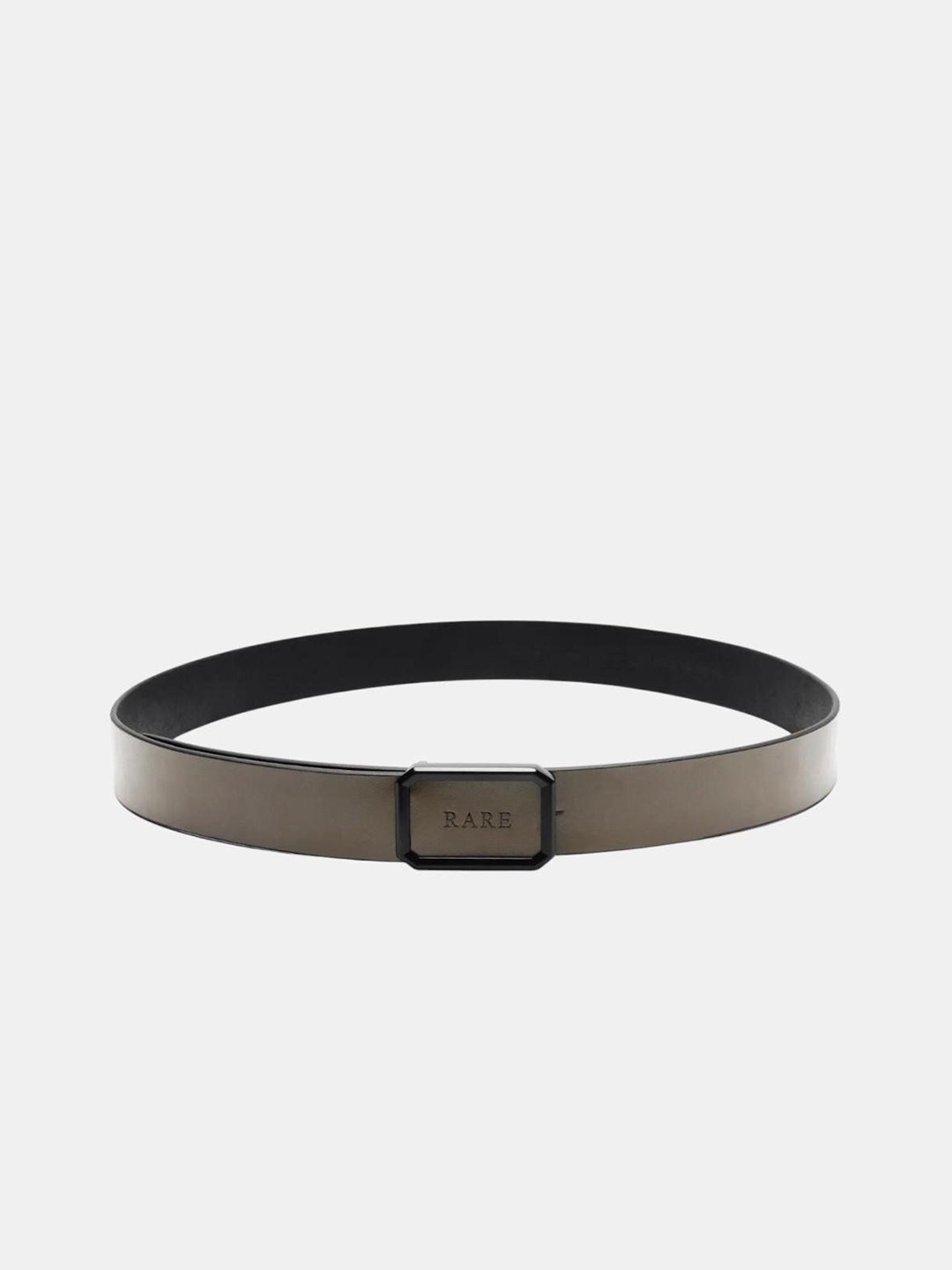 RARE RABBIT Men Leather Belt With Push Pin Closure