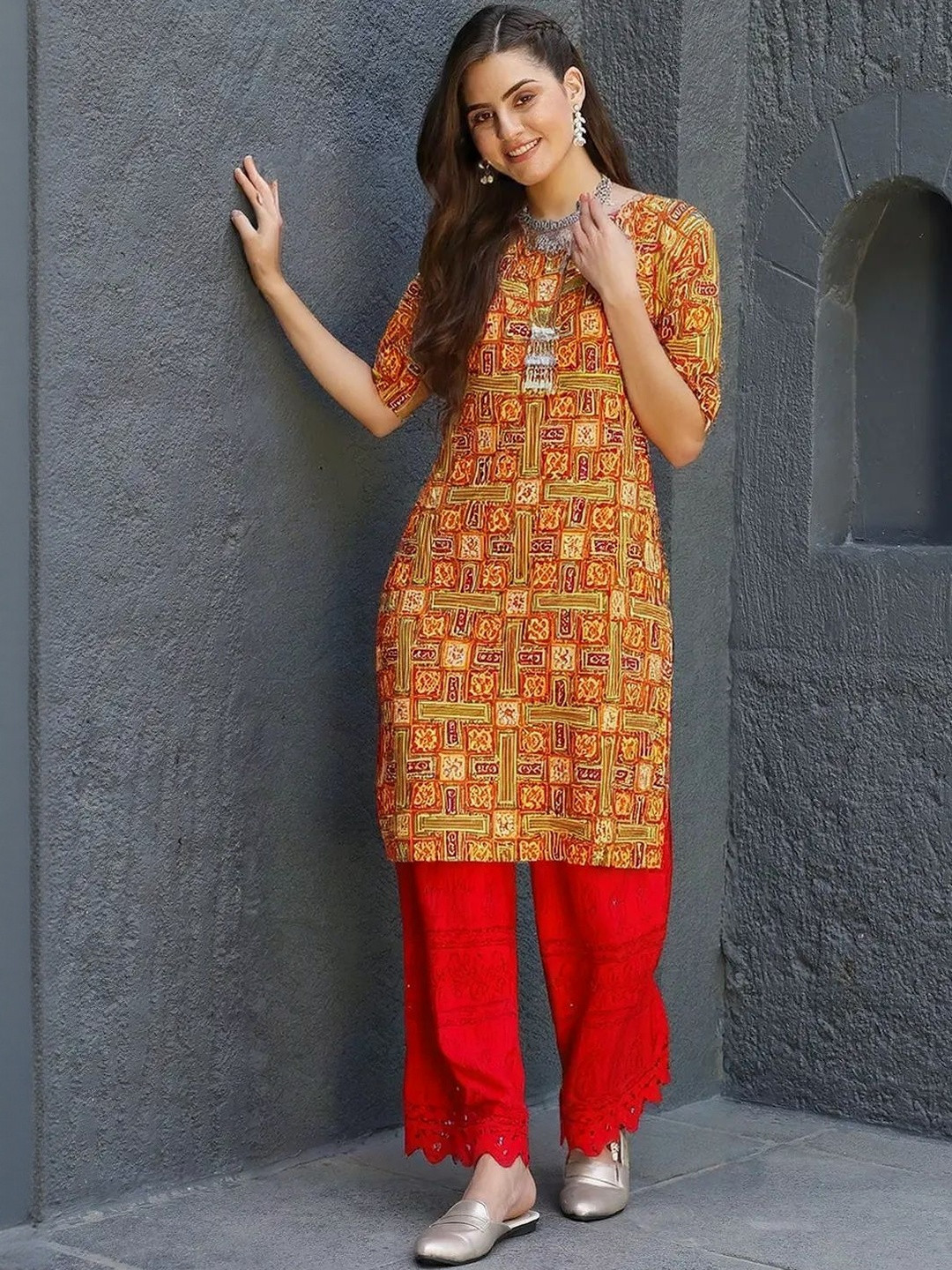 SZN Women Multicolor Printed Crepe Kurta