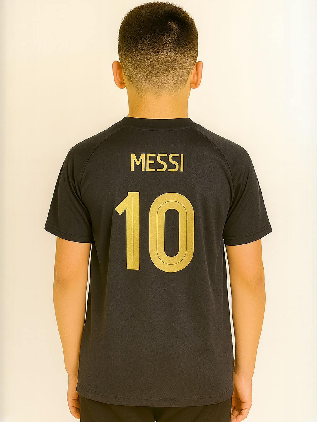 dostitch Boys Argentina Leonardo Messi 10 Kit Round Neck Football Jersey