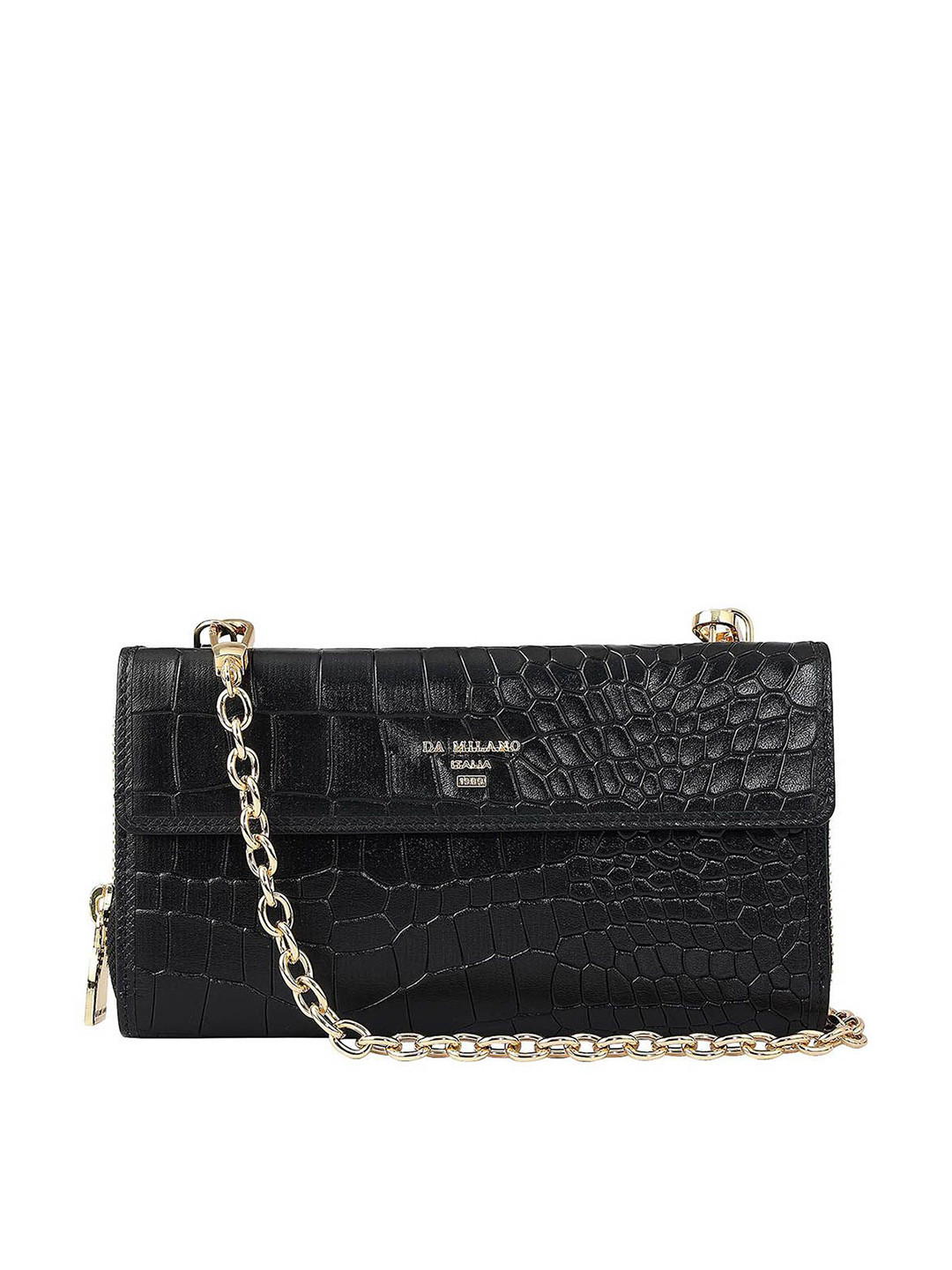 Da Milano Textured Leather Purse Clutch