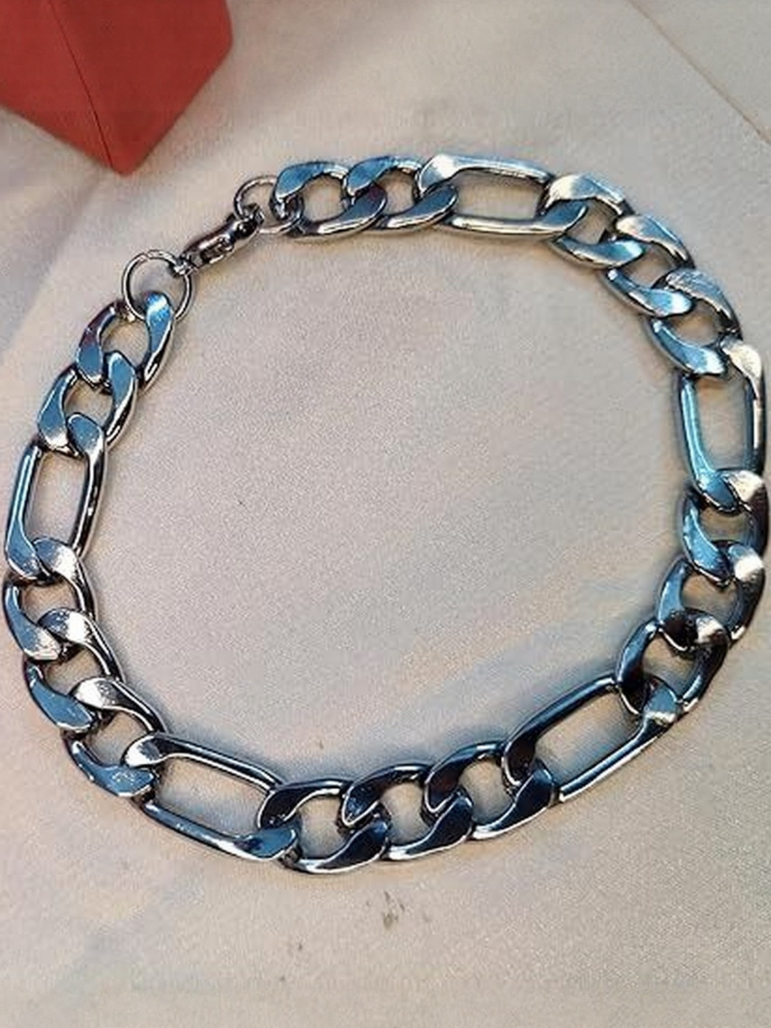 Lovemi Movements Men Stainless Steel Curb Chain Bracelet