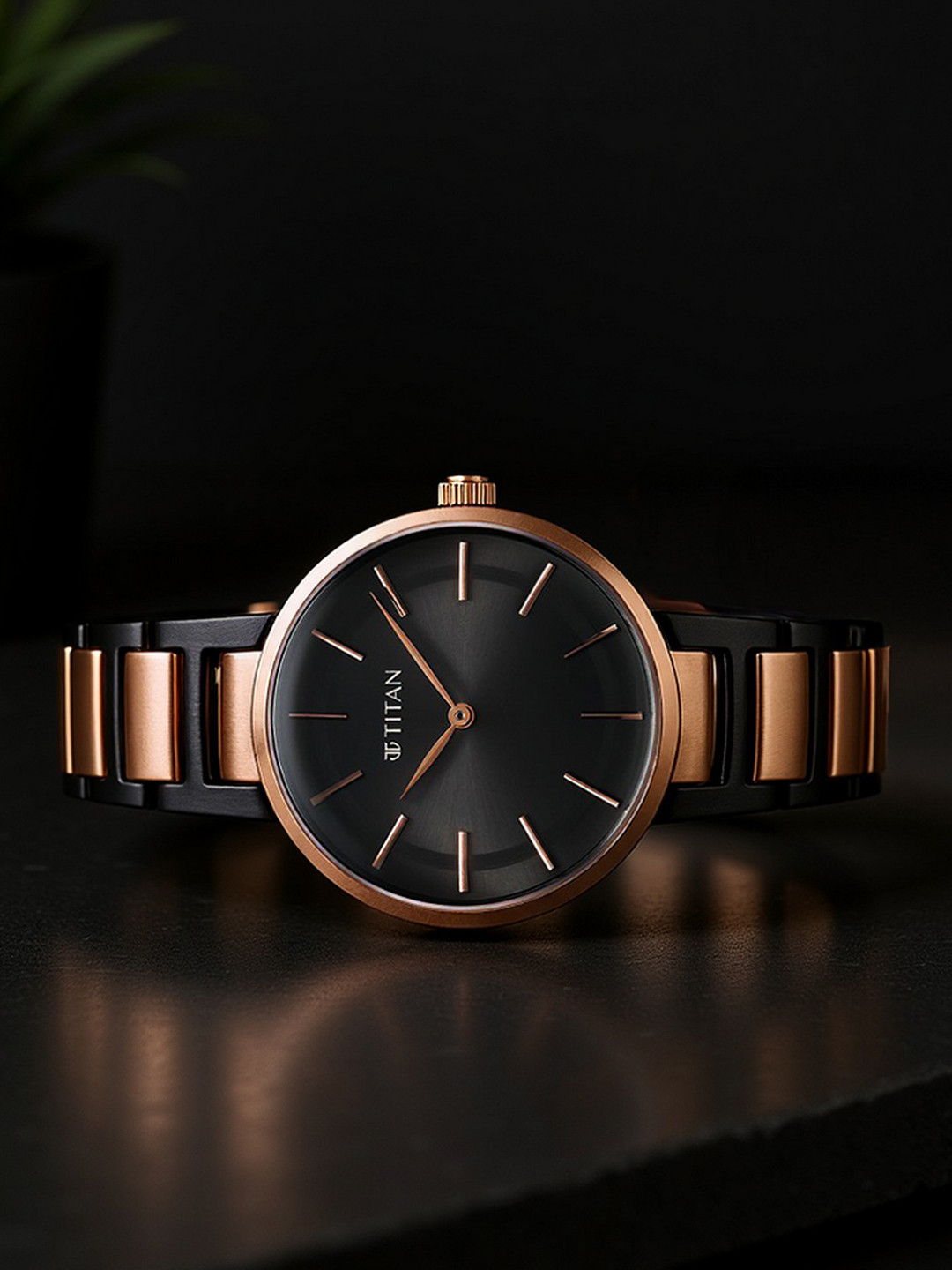Titan Women Stainless Steel Bracelet Style Straps Analogue Watch 95183KM02