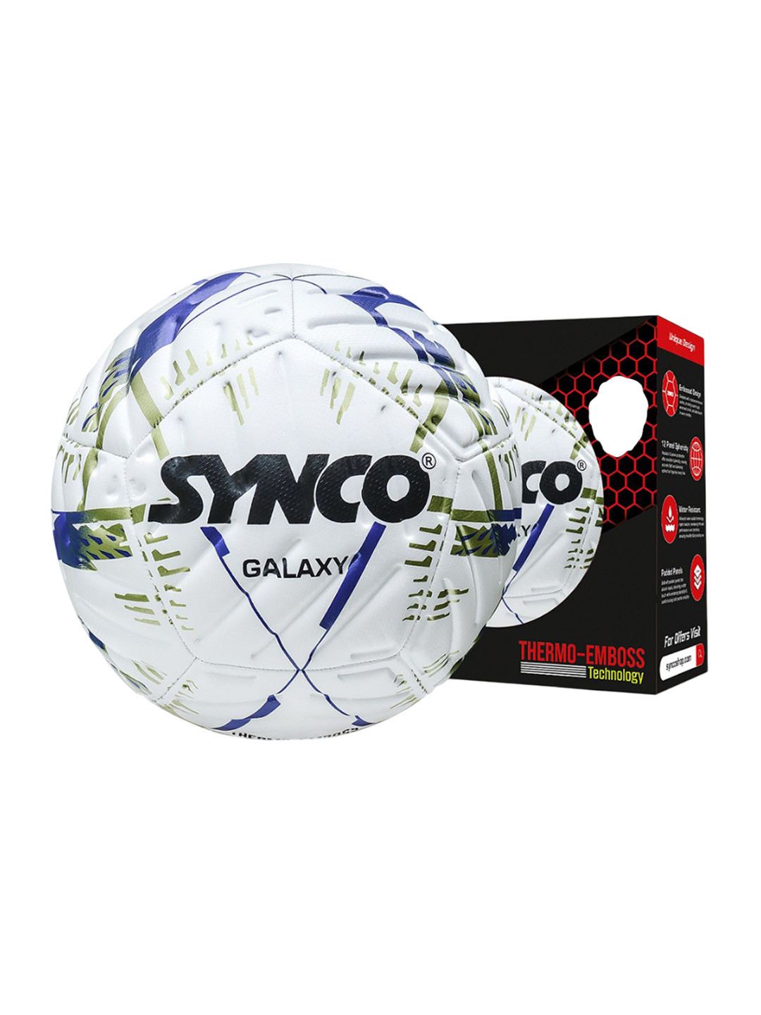 Synco Printed Galaxy Thermo Embossed Padded Panels Football