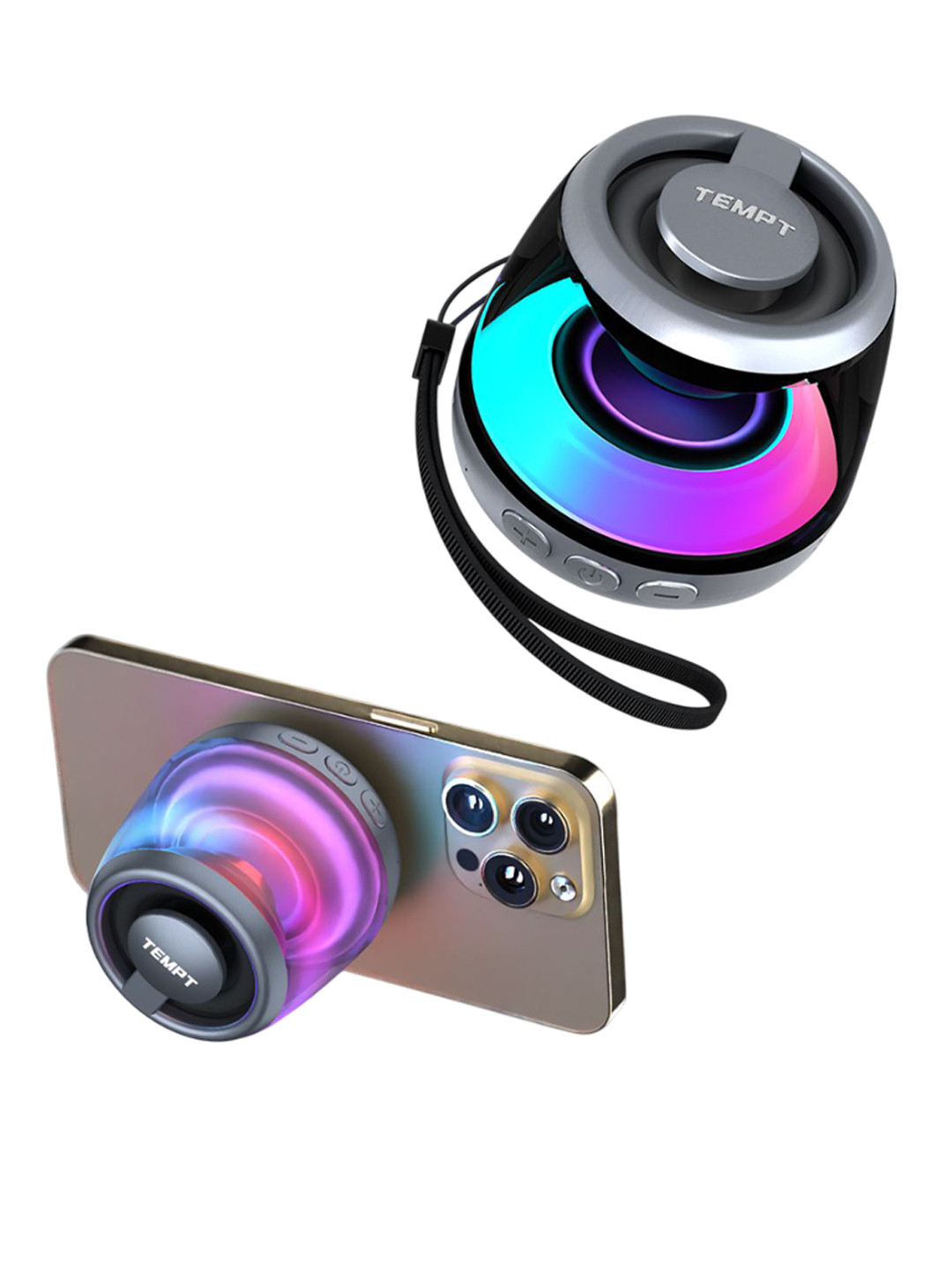 Tempt Cameo Portable Bluetooth Speaker With RGB Lights