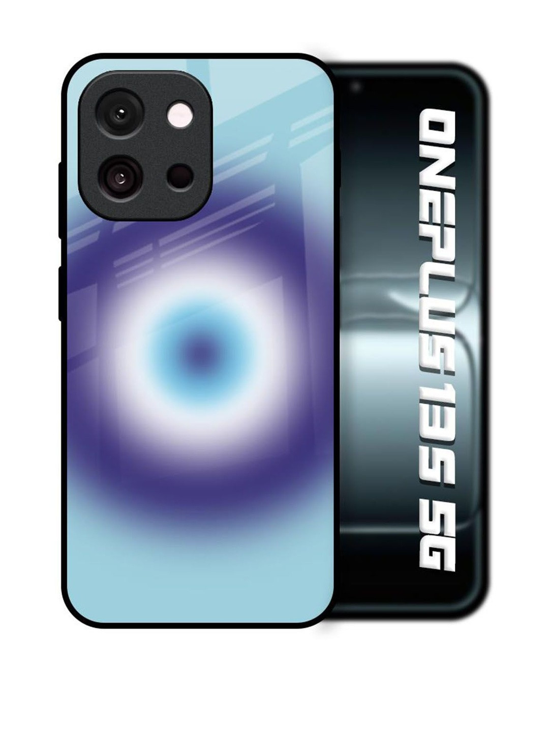 QRIOH Evil Eye Printed OnePlus 13s 5G Glass Back Case Mobile Accessories