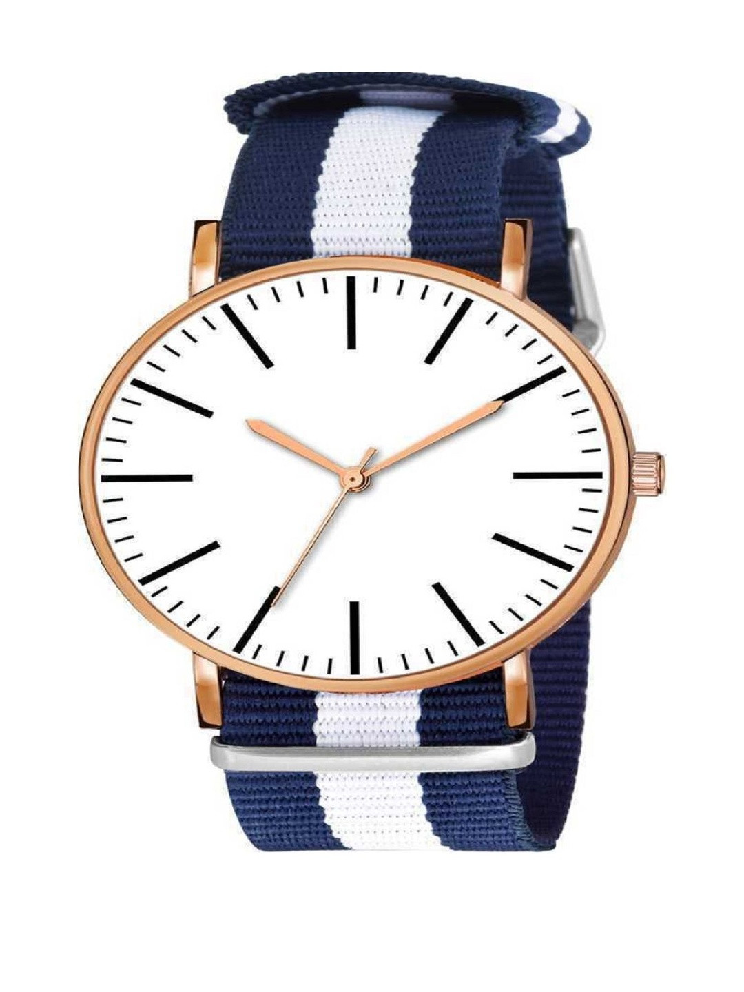 SZN Men Blue & White Stainless Steel Dial & Synthetic Straps Analogue Watch