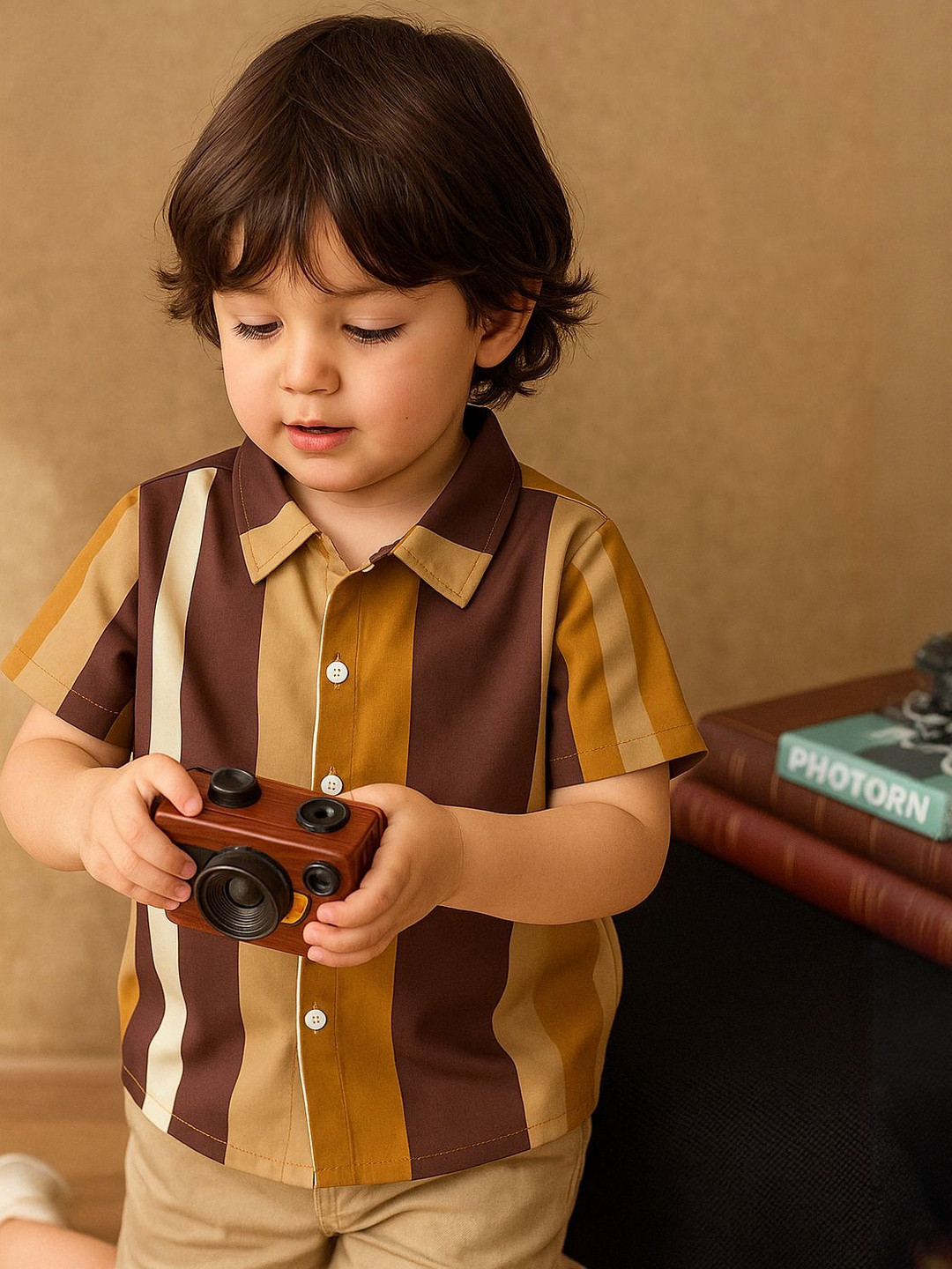 AMBARDI FASHION Boys Classic Floral Printed Formal Shirt