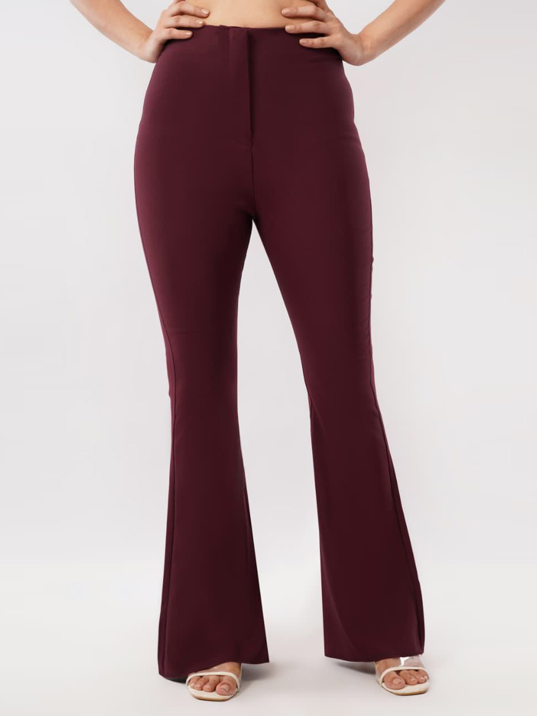 HIGH BUY Women Tailored Bootcut High-Rise Trouser
