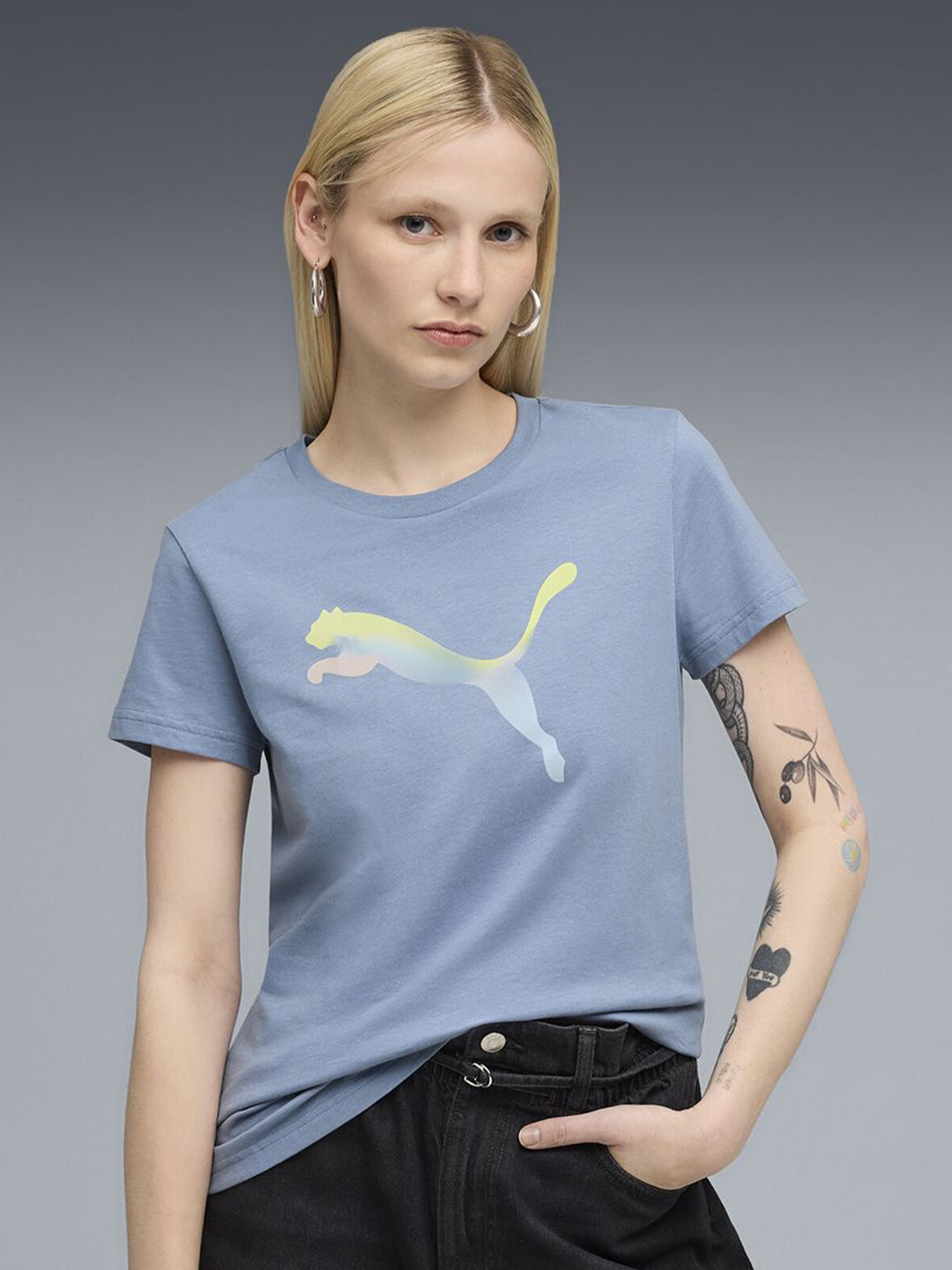 Puma House of Graphics Women's Crew Neck Cotton Tee