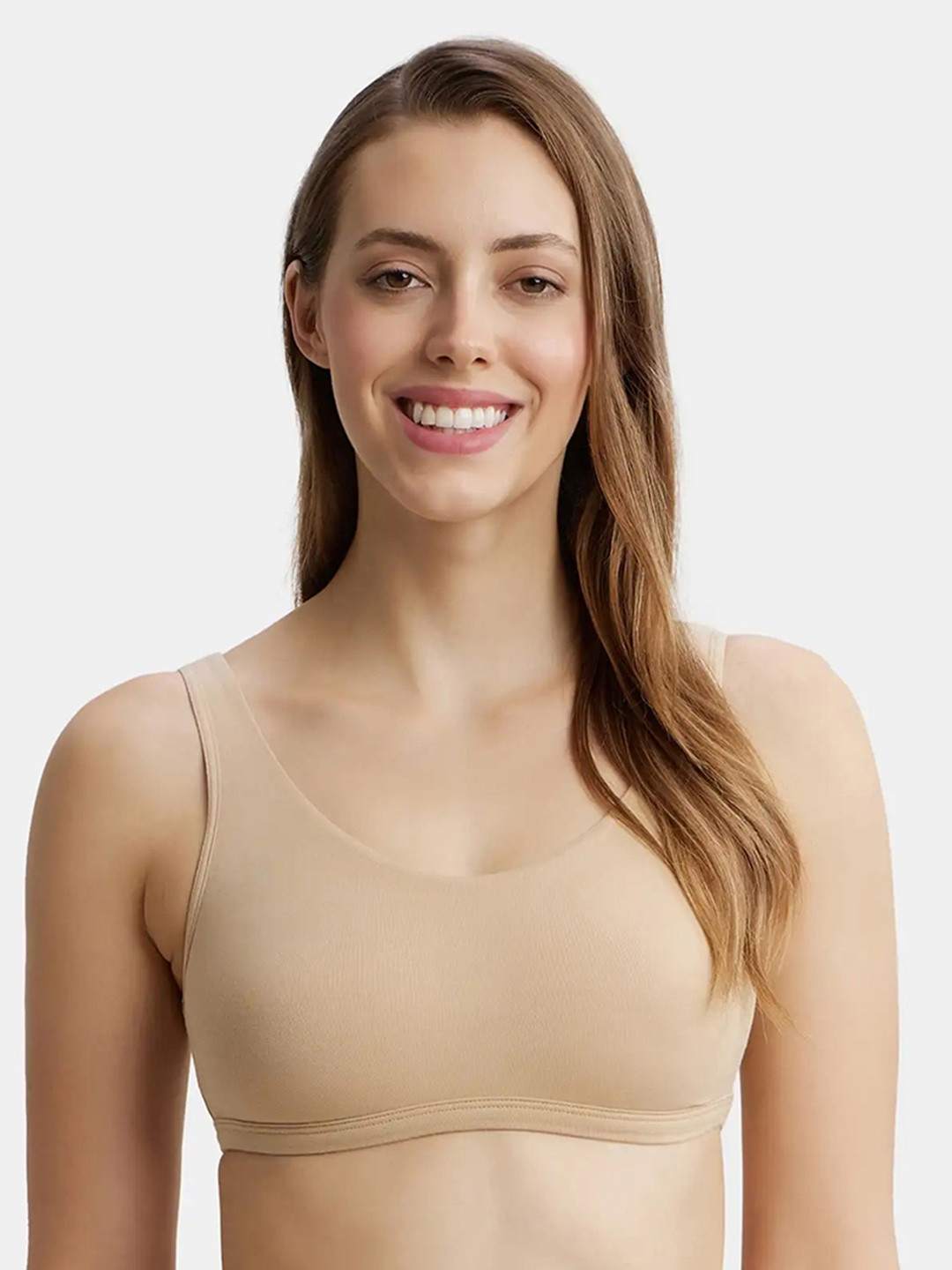 Jockey Super Combed Cotton Stretch Slip On Bra With StayFresh Treatment-1550