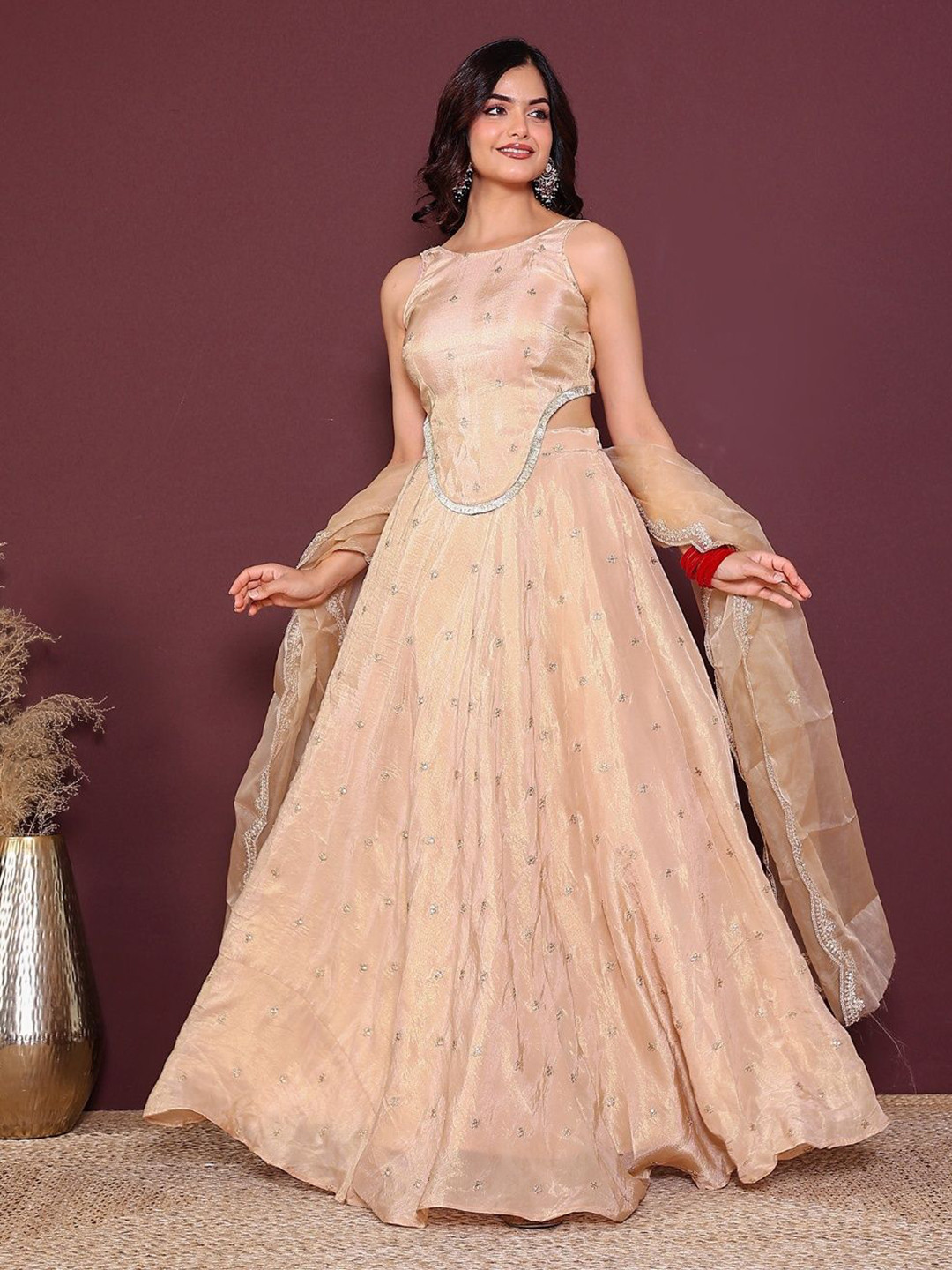 PRIYANKA CHOUDHARY Embroidered Ready to Wear Lehenga & Blouse With Dupatta