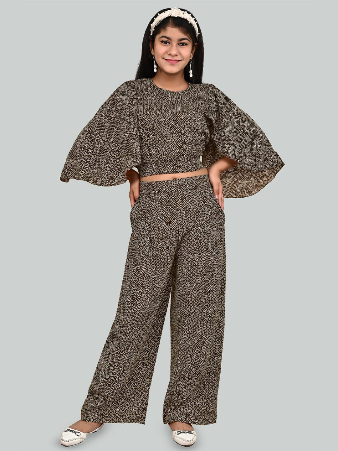 ORIEX THE ORIGINAL FASHION Girls Printed Top With Trousers