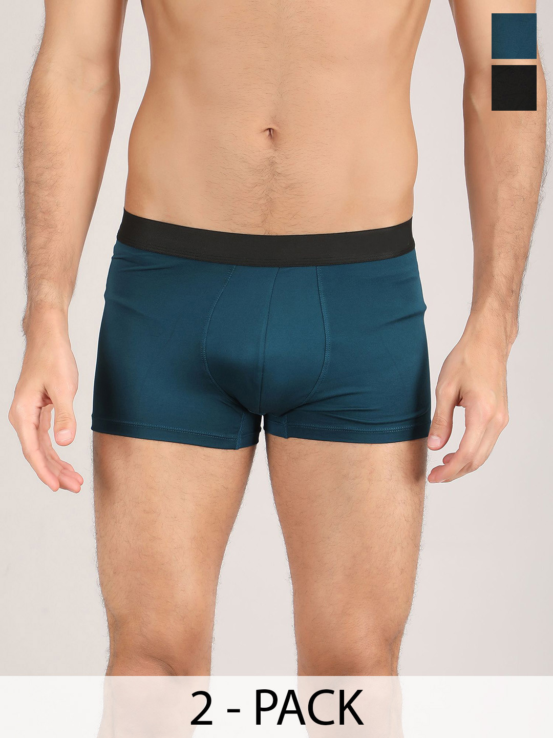 DEKLOOK Pack Of 2 Mid-Rise Short Trunks U_BLK_RAM_Q1_S