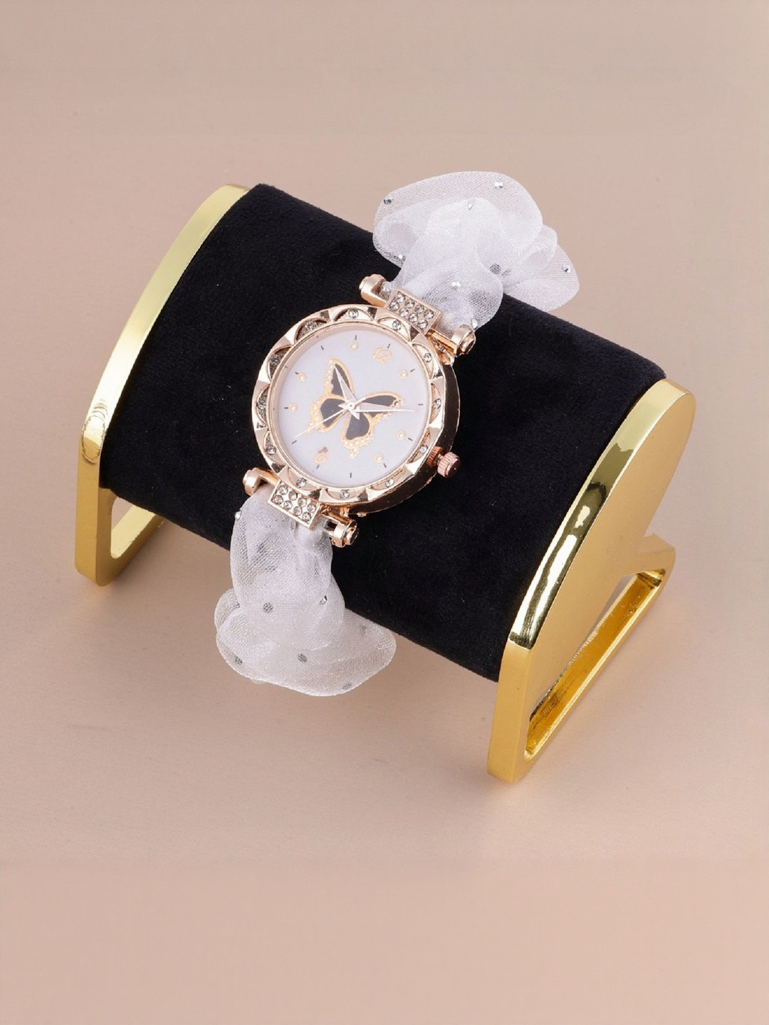 SZN Women White Scrunchies Straps Dial Analogue Watch