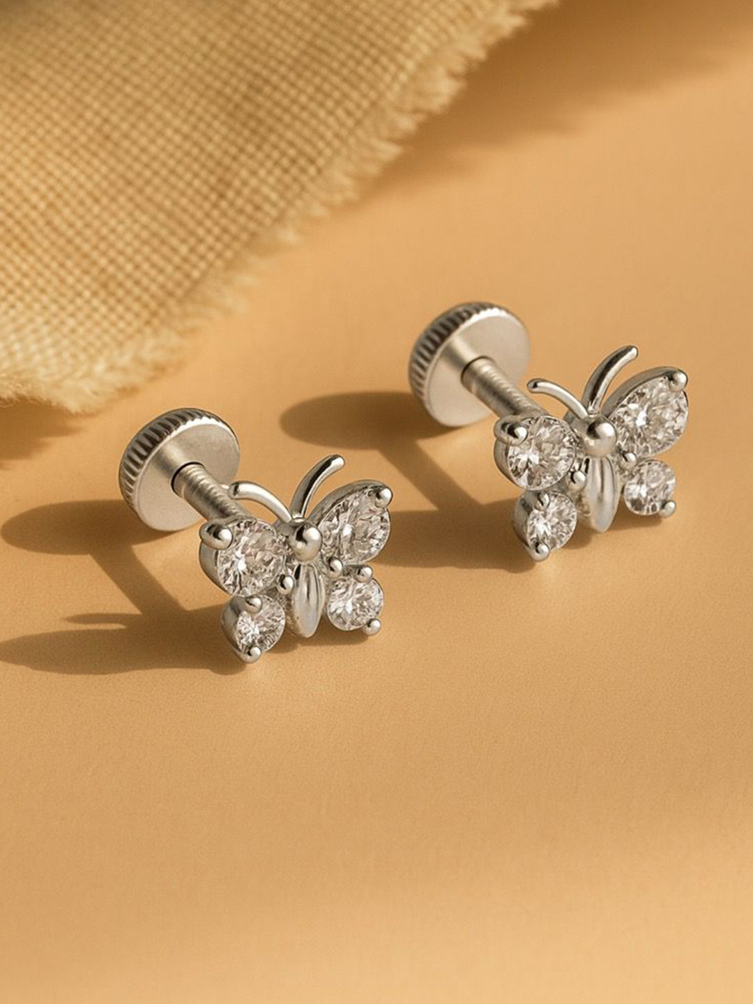 Anushka Jain Jewellery Animal Shaped Sterling Silver Studs Earrings