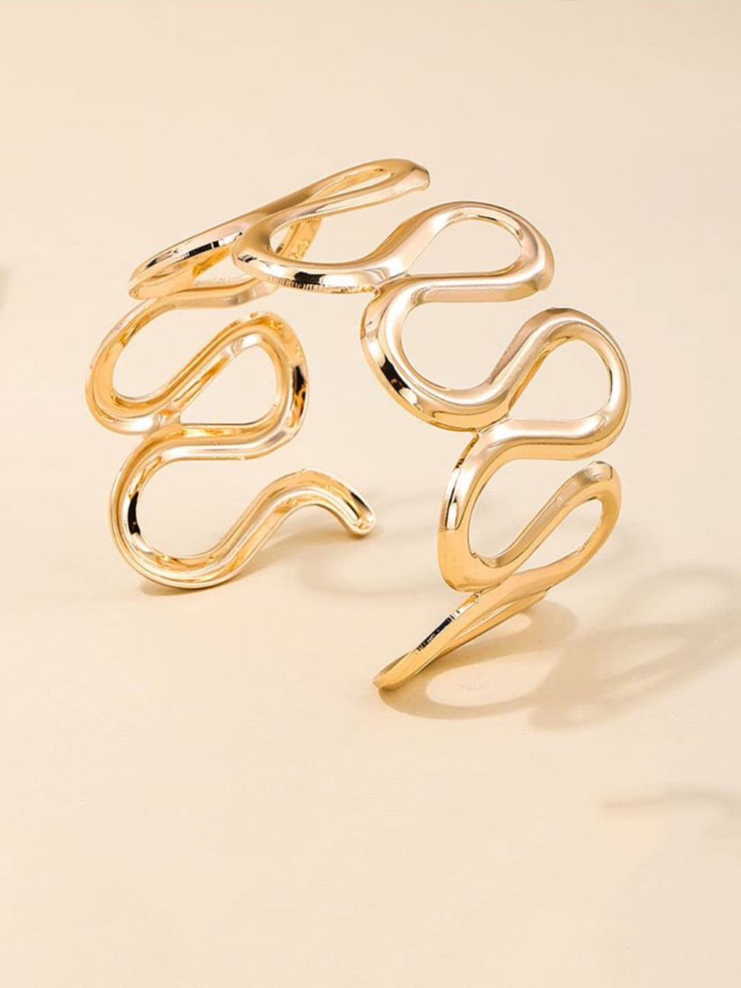 Piu Jewels Gold-Plated Cuff Bracelet