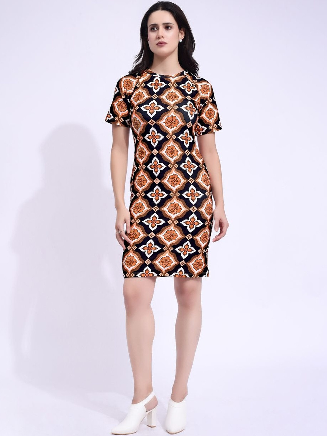 MILOST Printed Bodycon Dress