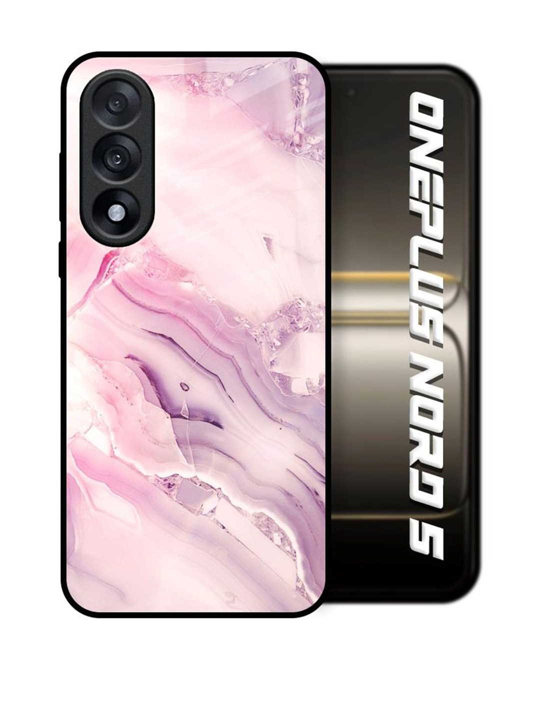 QRIOH Diamond Gradient Glass Printed OnePlus Nord 5 5G Back Case Mobile Accessories