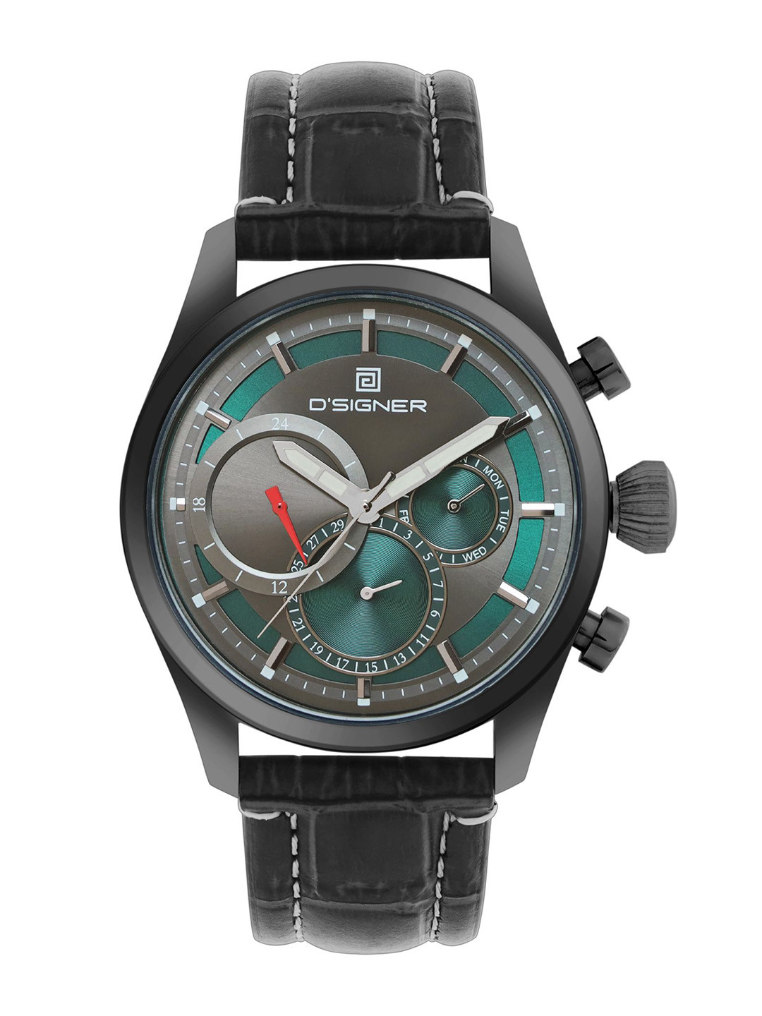 D'SIGNER Men Dial & Leather Straps Analogue Multi Function Watch 680BL.16G