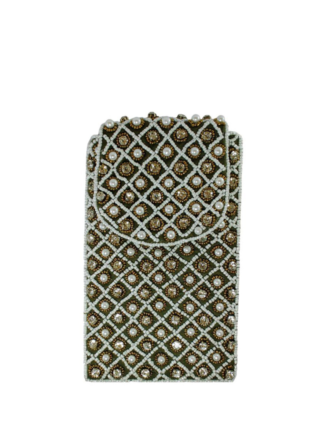 Kaarnis Women Soy Crystal Embellished Mobile Handbag