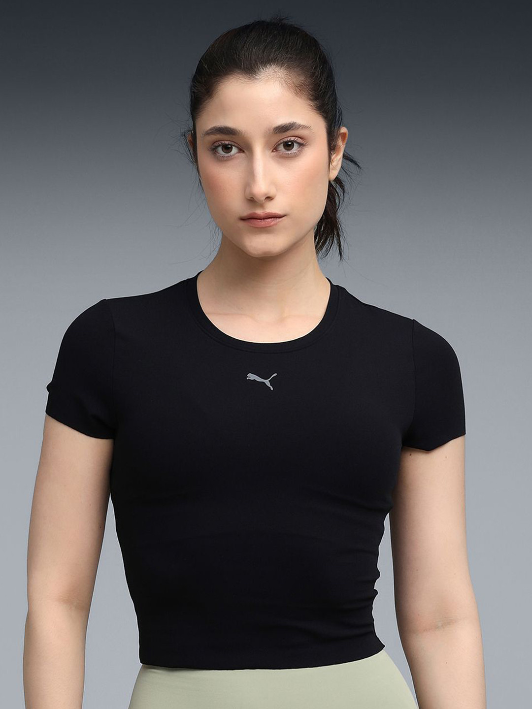Puma Women SHAPELUXE  Moisture-Wicking Cropped Tee