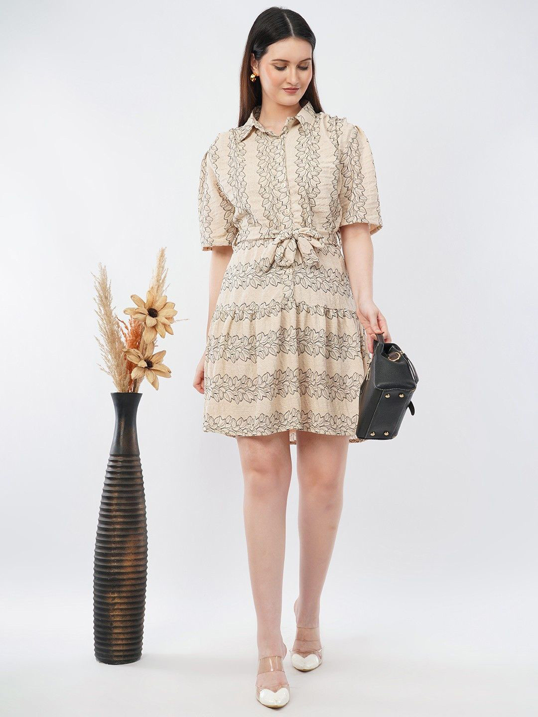 Deshi Girl Embroidered Shirt Dress