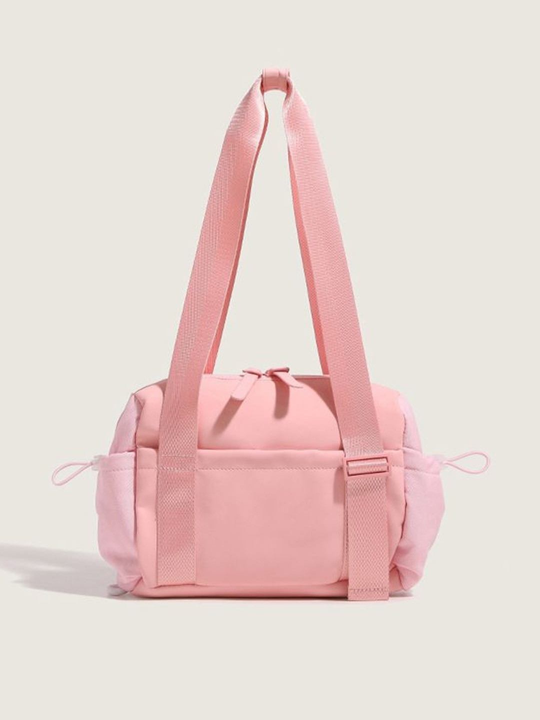 CORSICA Women Pink Solid Two Handles Swagger Handheld Bag with Applique