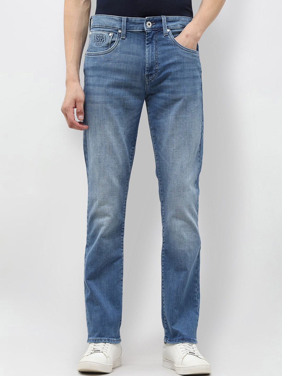 U.S. Polo Assn. Denim Co. Men's Harold Slim Straight Fit Blue Jeans