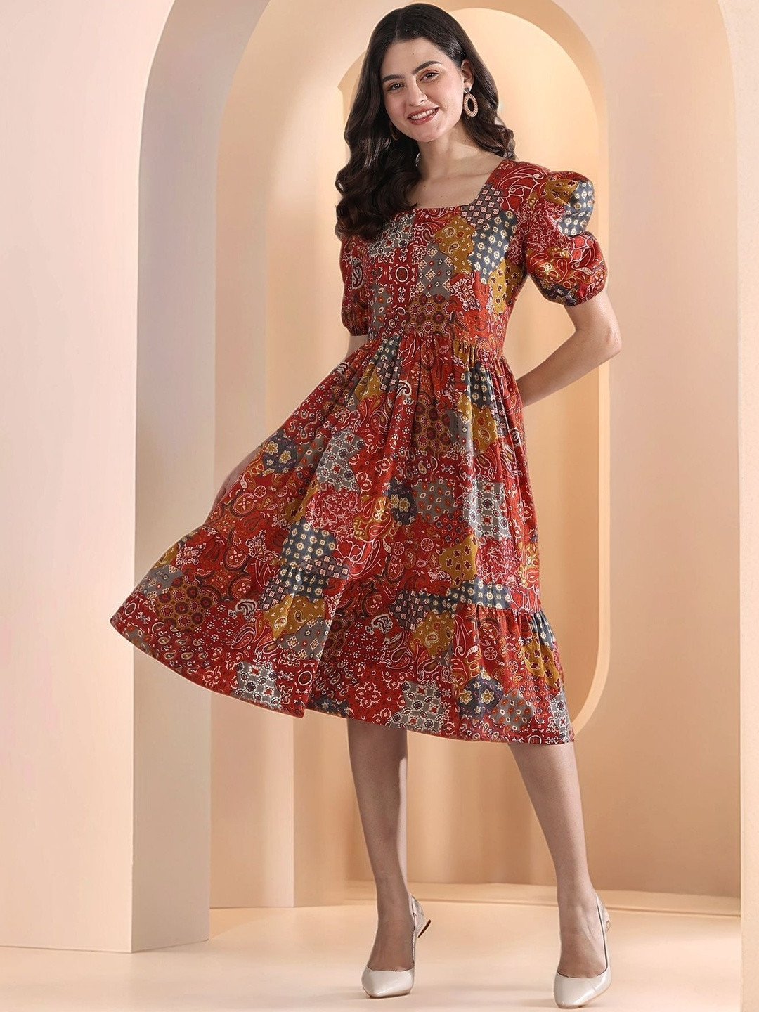 Tzelynn Women Orange Dresses