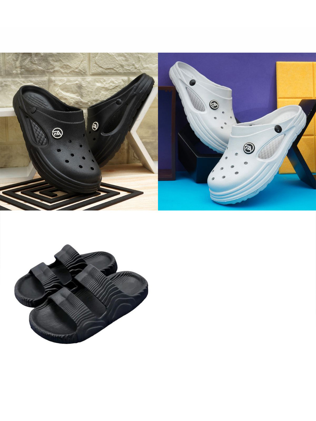 Feel alive Men Set Of 3 Clogs