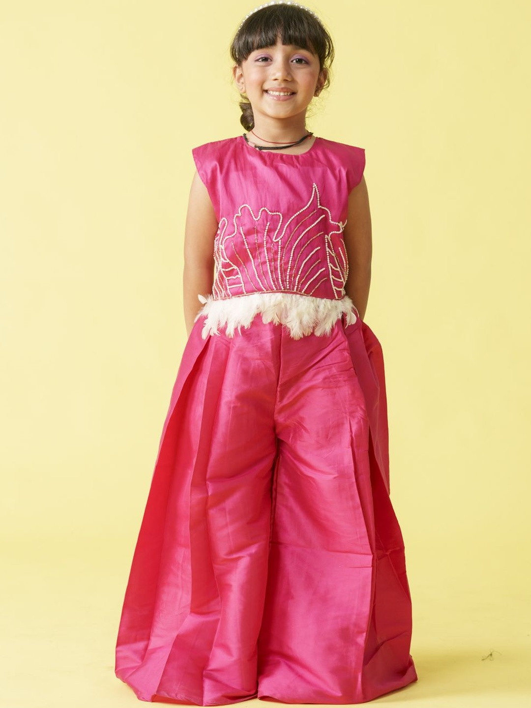 Sangria Girls Pink Poly Cotton Dress