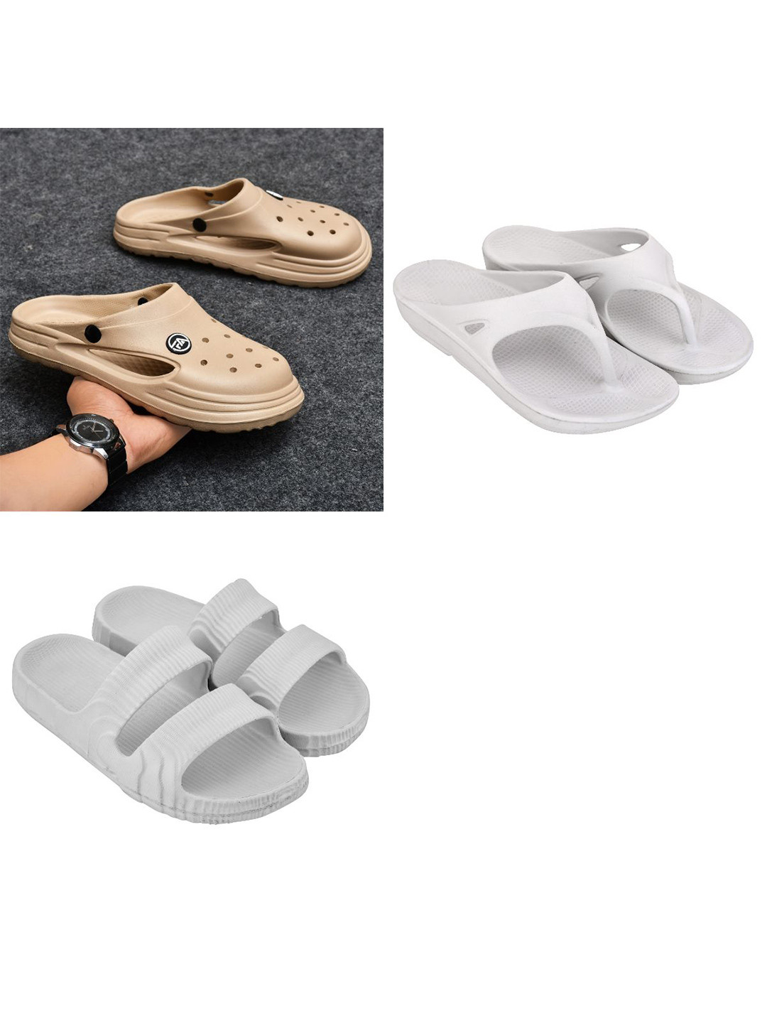 Feel alive Men Set of 3 Sliders Flip Flops