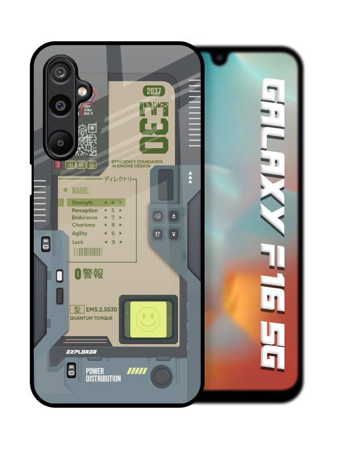 QRIOH Art Station Printed Glass Back Case for Samsung Galaxy F16 5G