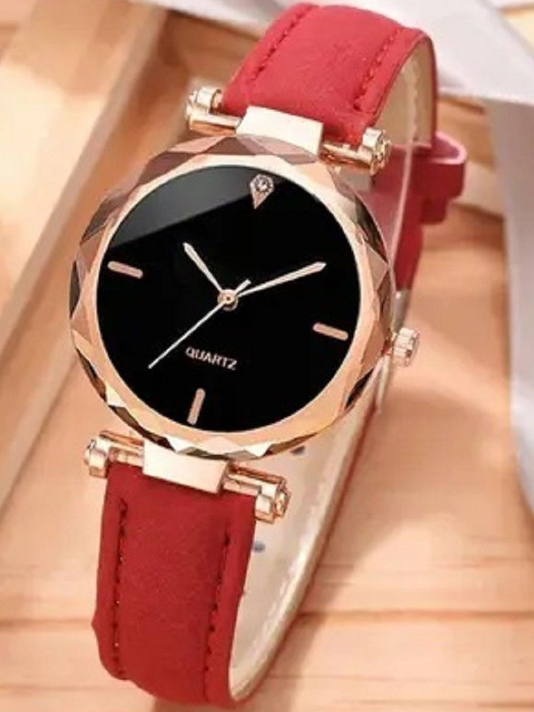 SZN Women Leather Straps Stainless Steel Analogue Watch