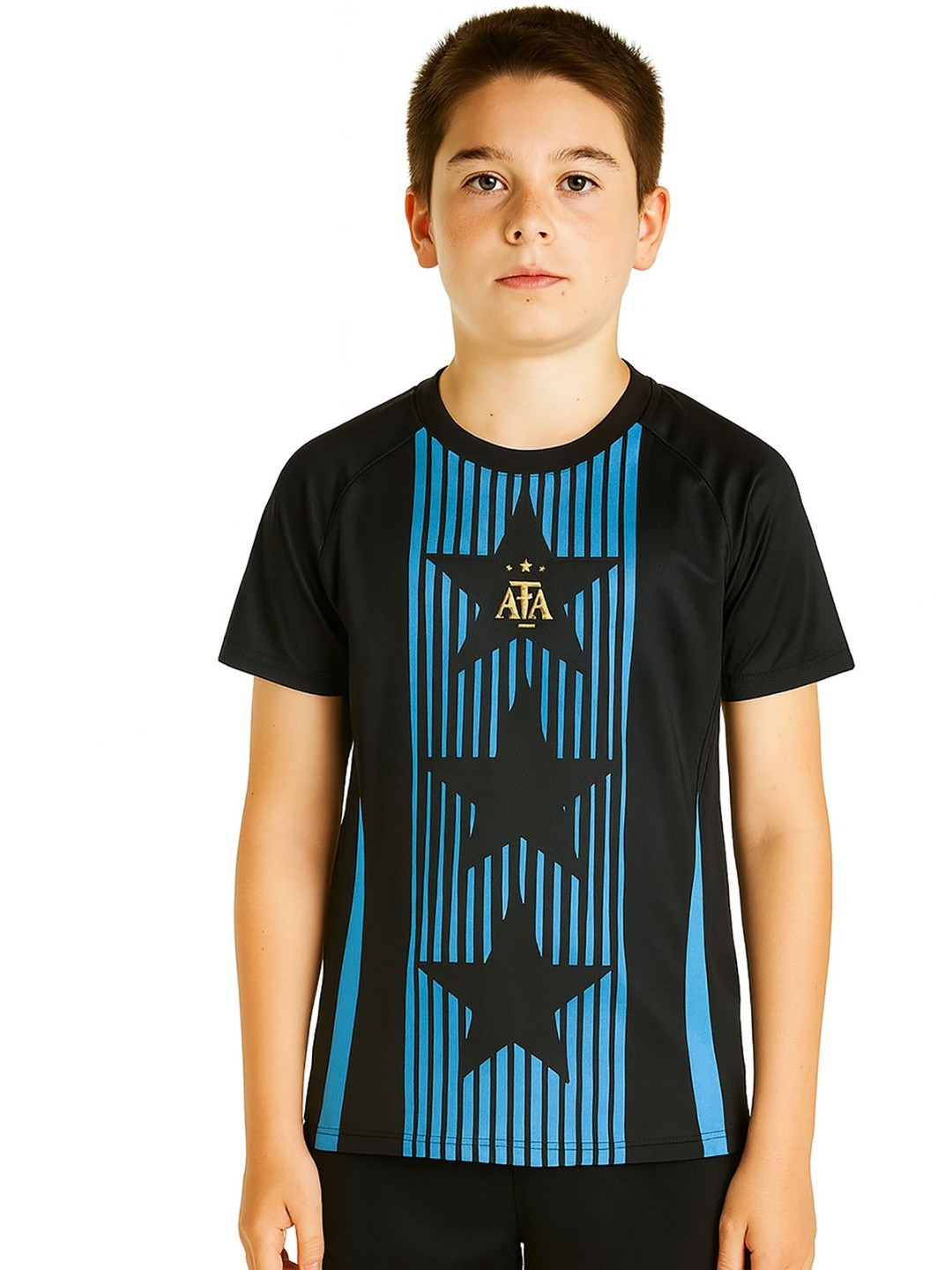 dostitch Boys Leonardo Messi 10 Kit Football Jersey T-Shirt