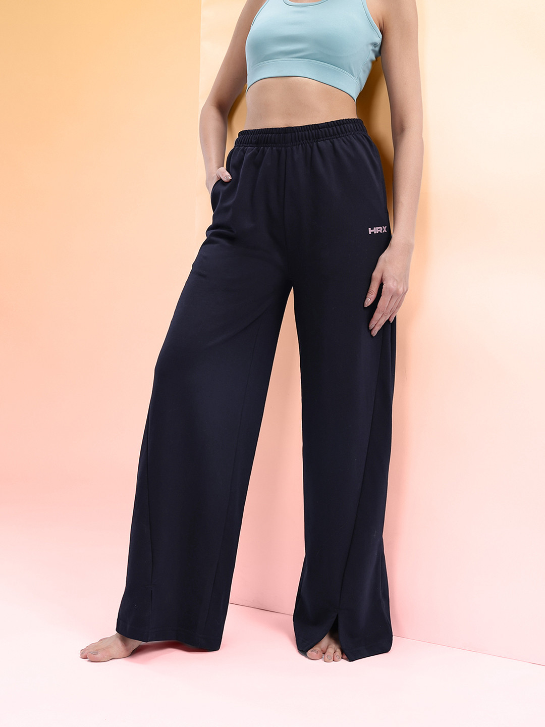 HRX by Hrithik Roshan Women Wide Leg Yoga Track Pants