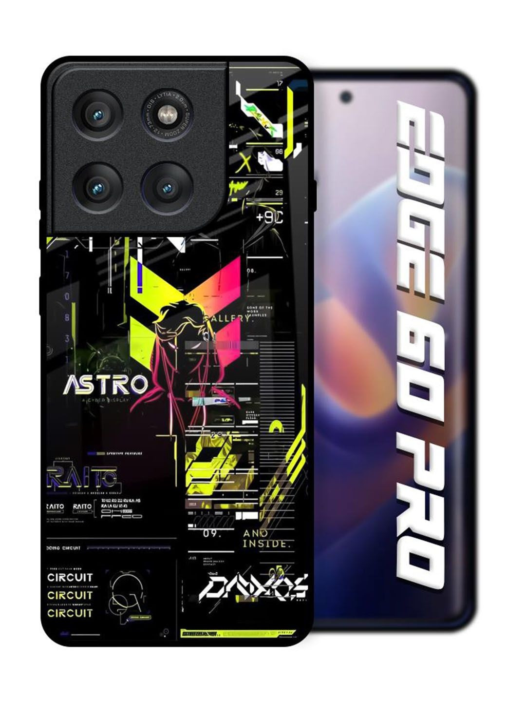 QRIOH Astro Glitch Printed Motorola Edge 60 Pro Back Case Mobile Accessories