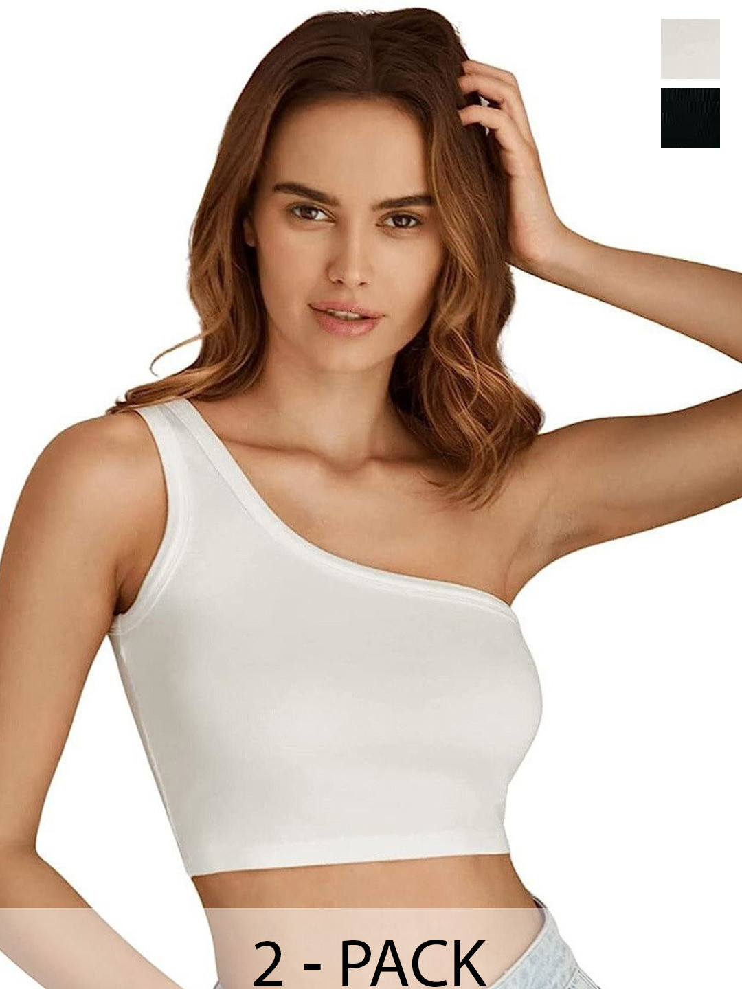 MIXFIT Women One Shoulder Bralette Crop Top
