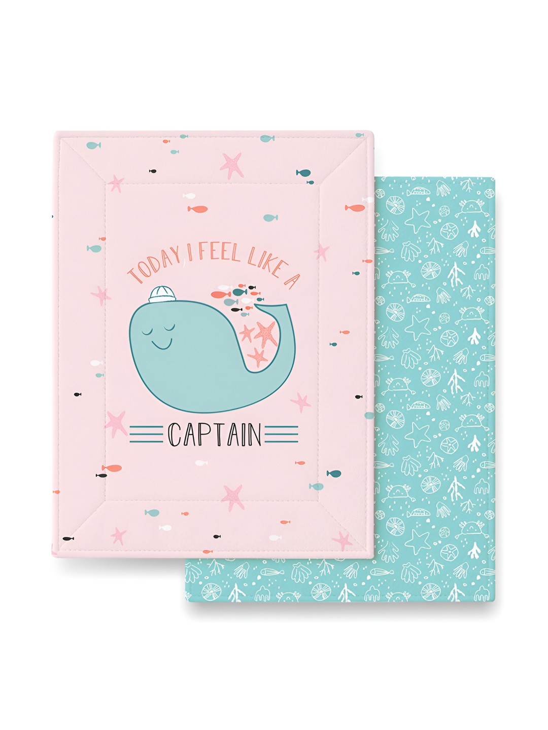 TIDY SLEEP 2 Piece Green And Pink Cotton Water Resistant Mattress Protector