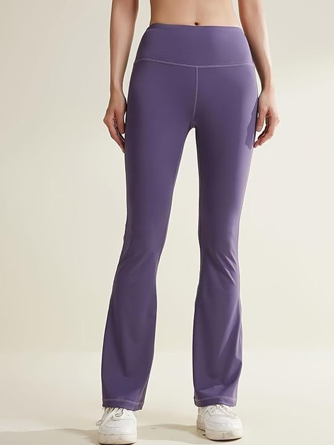 Eleg & Stilance Women High-Waisted Flared Bootcut Bell Bottom Slim Fit Legging Pant