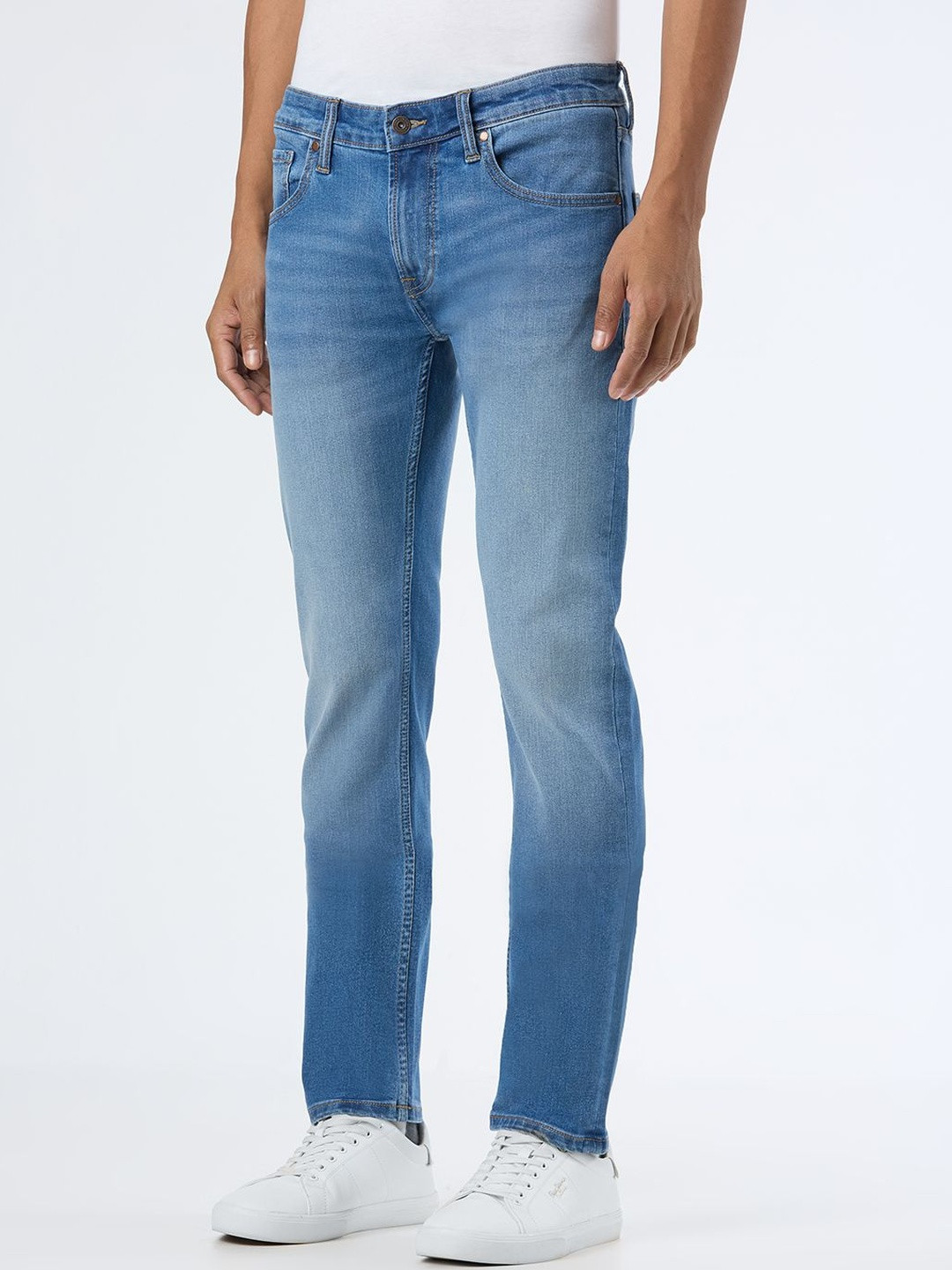 Pepe Jeans Men Vapour Slim Fit Mid-Rise No Fade Jeans